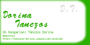 dorina tanczos business card